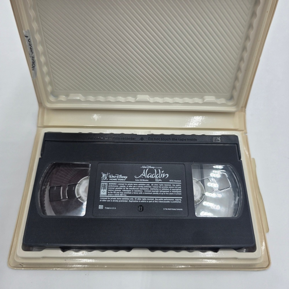 Walt Disney Aladdin VHS Black Diamond Classic 1662 Home Video 1993 Clamshell - Picture 6 of 6